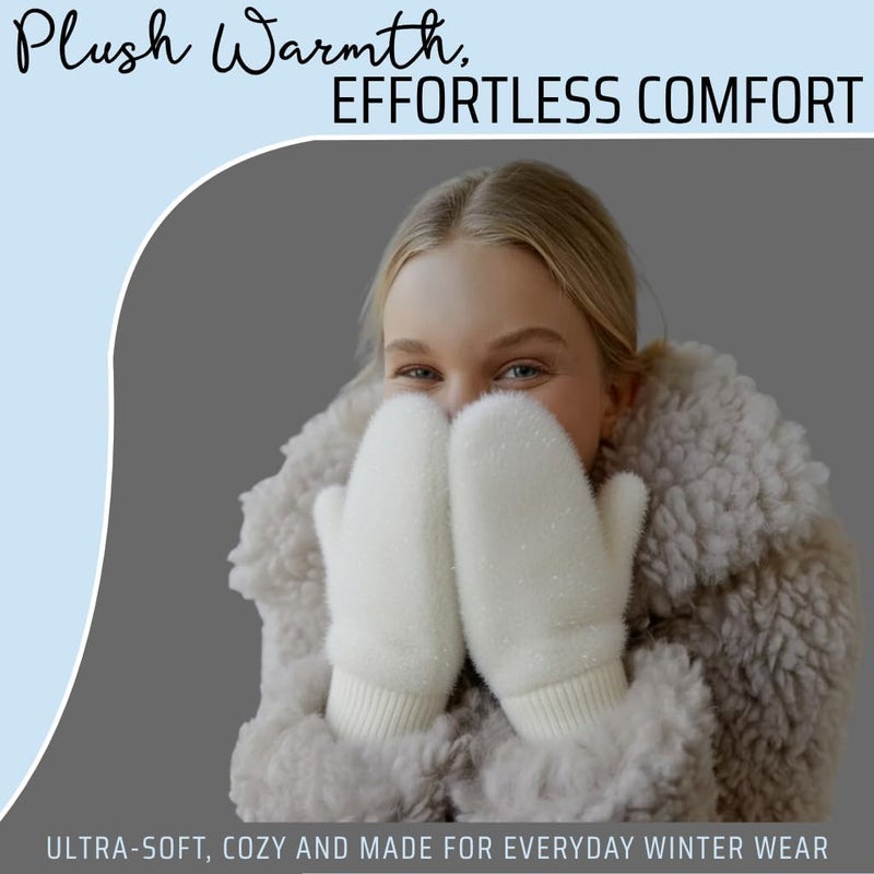 Funky Junque Faux Fur Flip Mittens Womens Warm Convertible Fingerless Gloves - Image 4